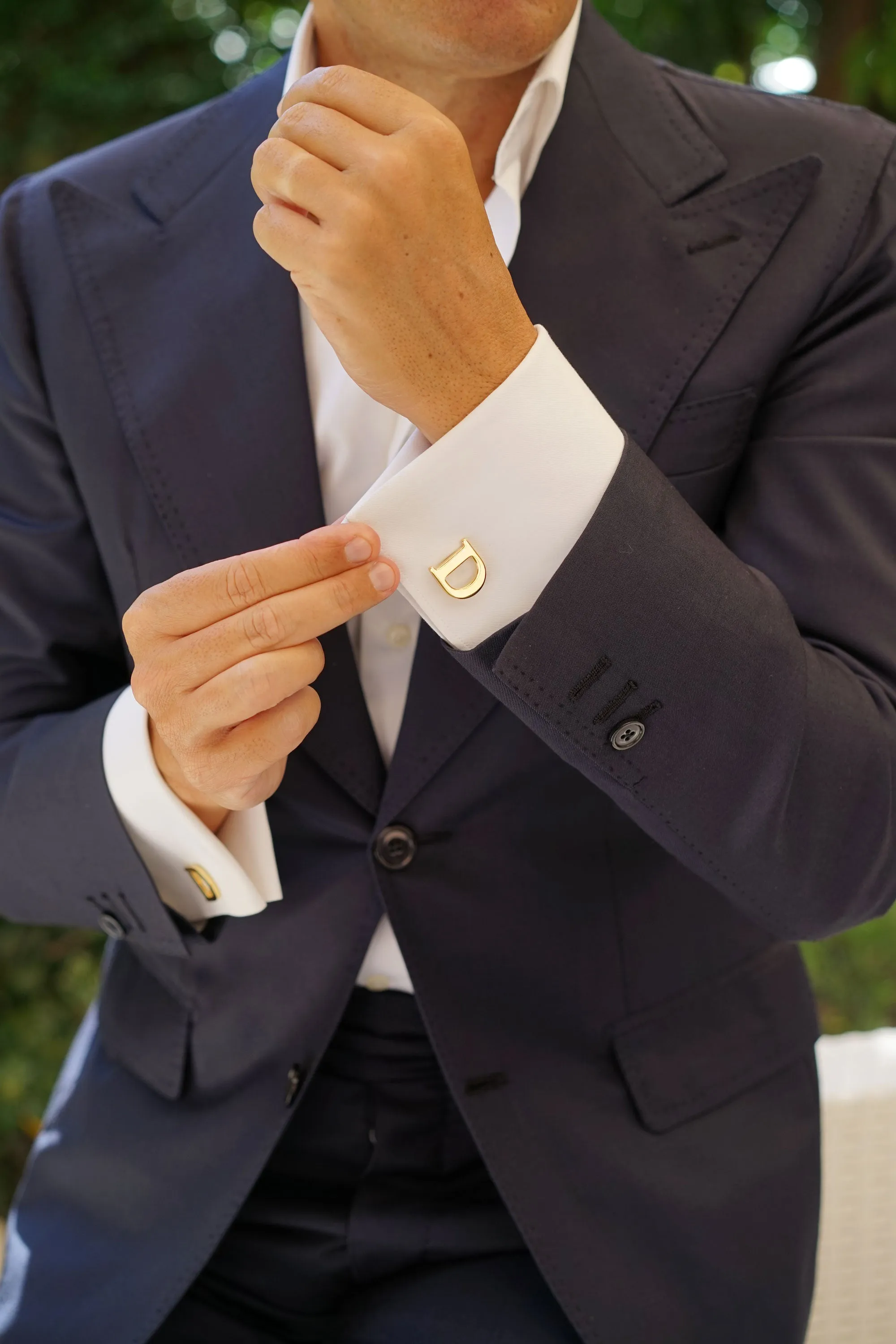 Letter D Gold Cufflinks