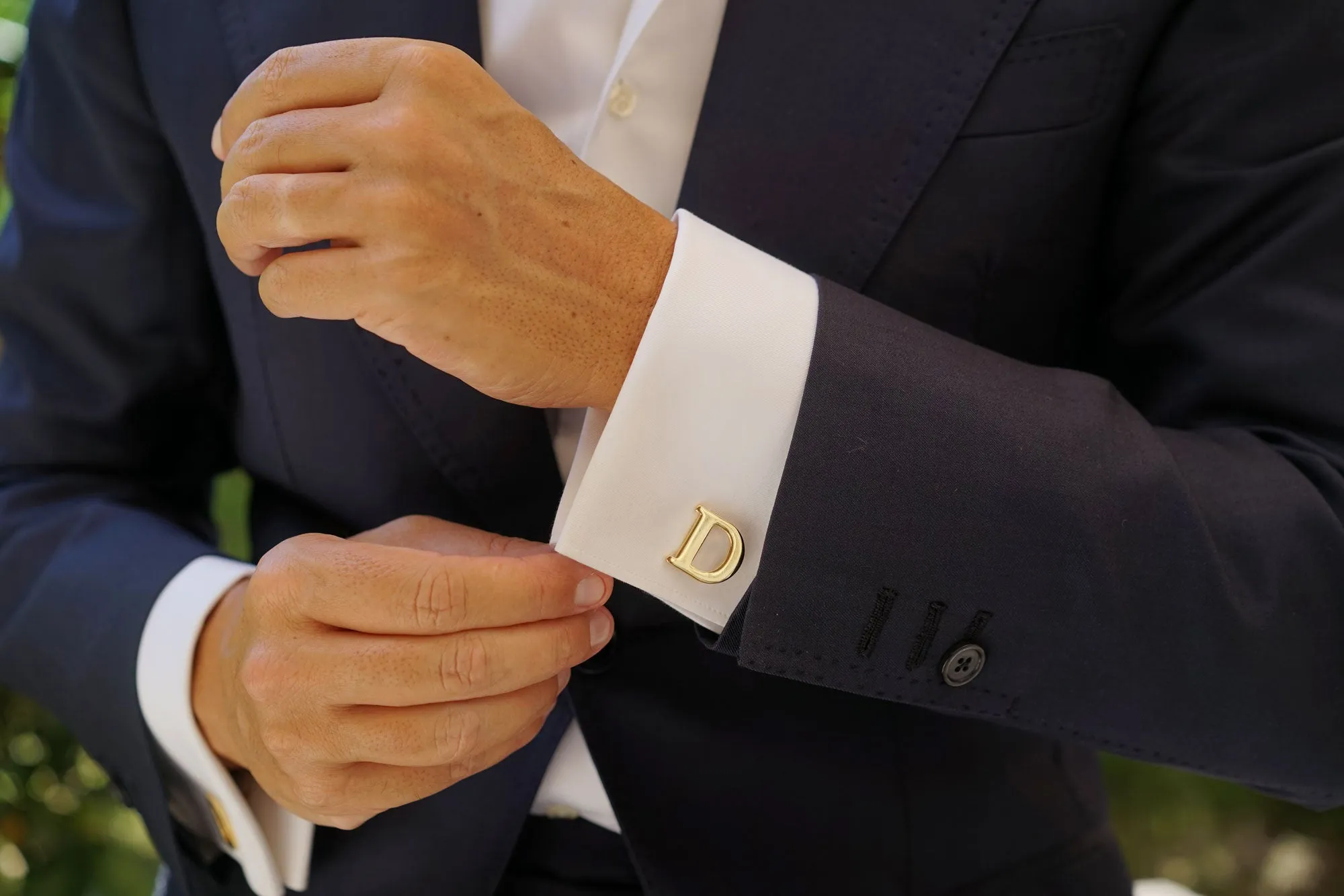 Letter D Gold Cufflinks