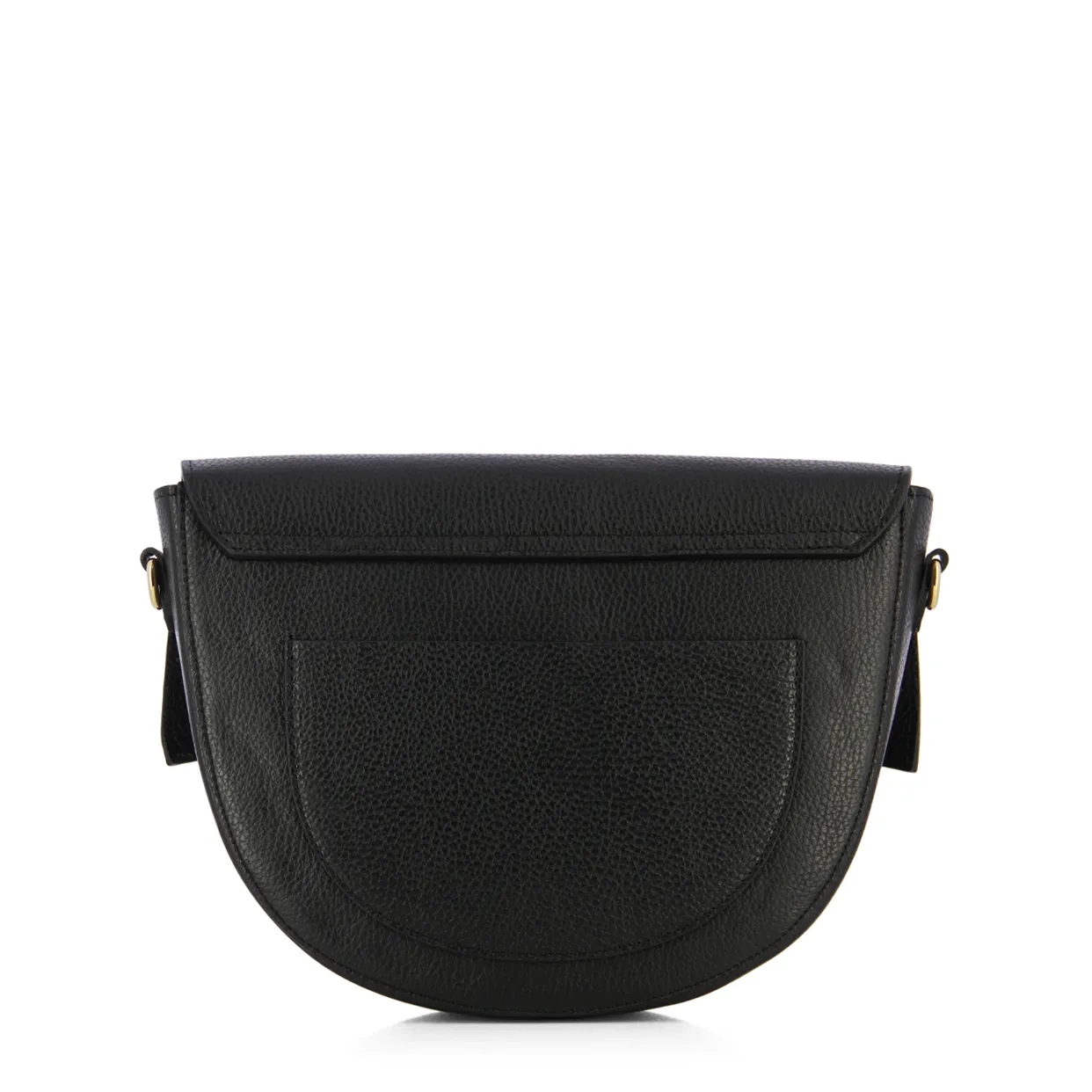 Luxe Leather Crossbody Bag-Black