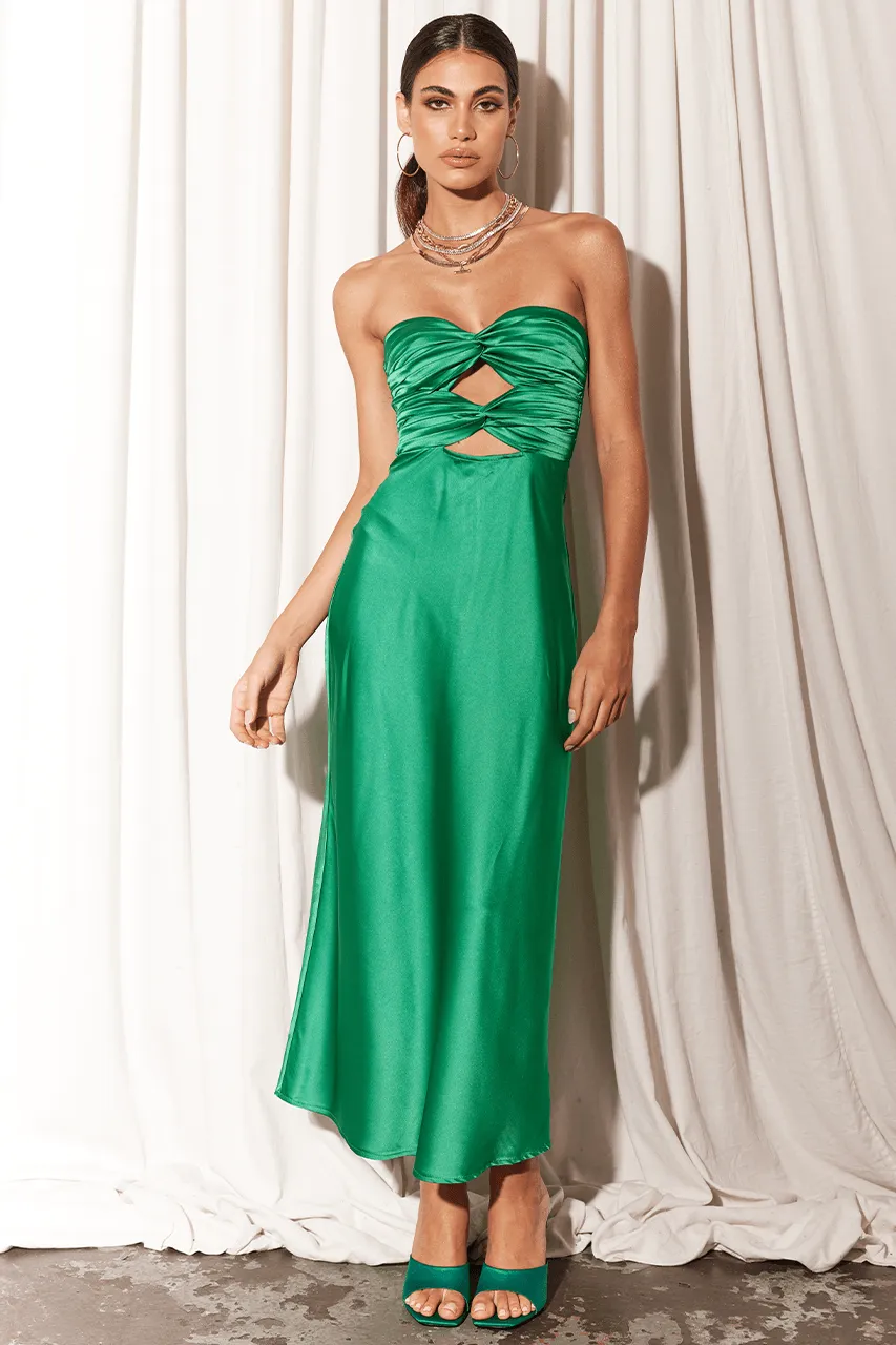 Micha Slip Dress - Emerald