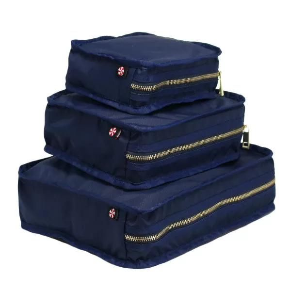 navy Brass Stacking Set