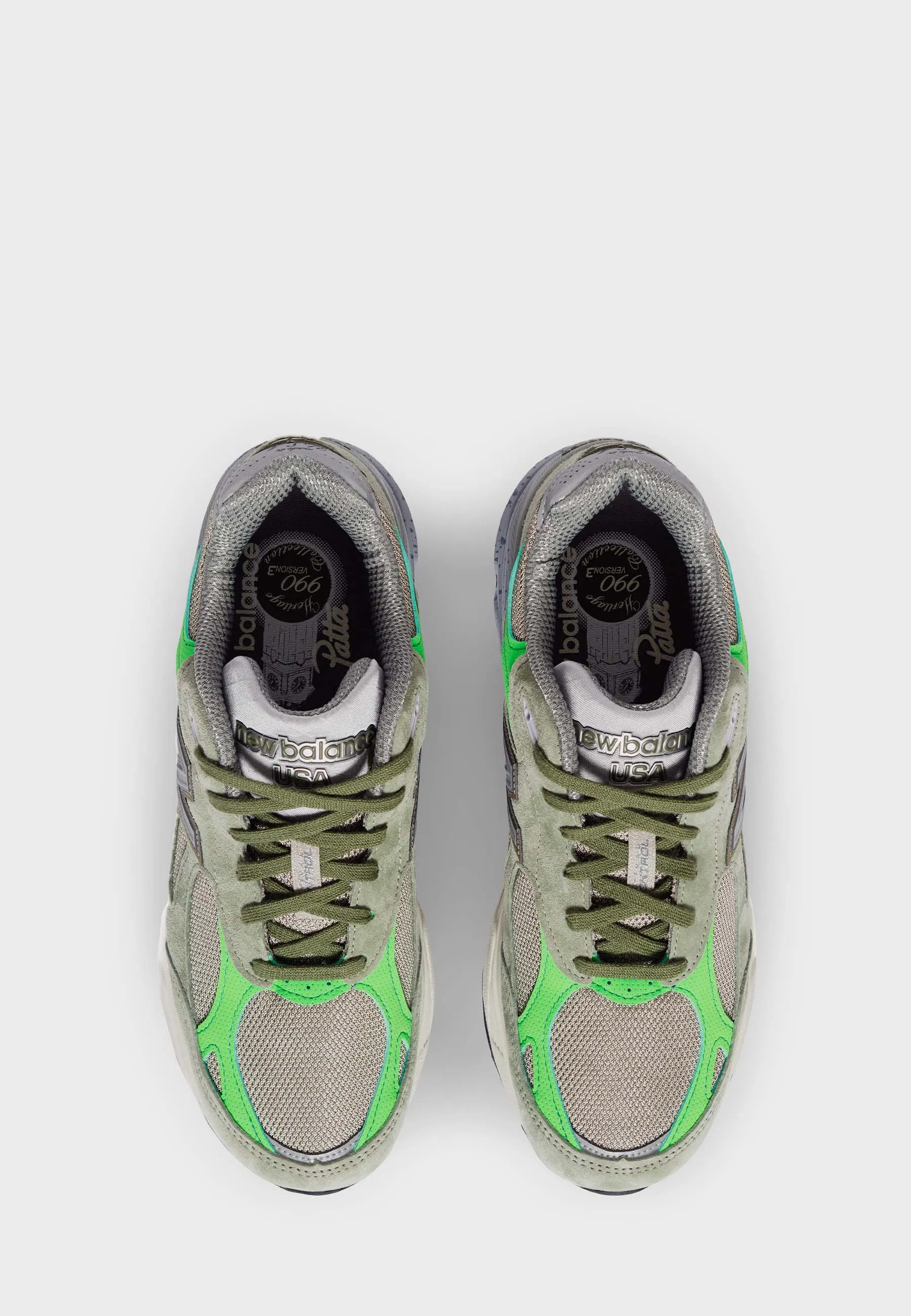 NB X Patta M990PP3 - Light Olive/Lime