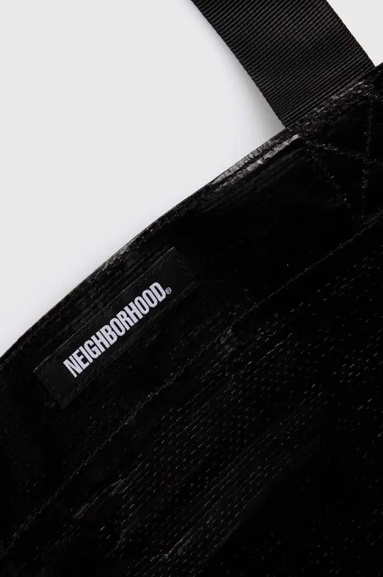 NEIGHBORHOOD bag Logo Flexible Bag-M black color 241MYNH.CG04