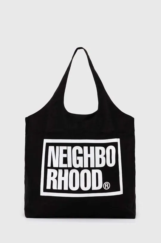 NEIGHBORHOOD cotton bag Id Tote Bag-L black color 241MYNH.CG02