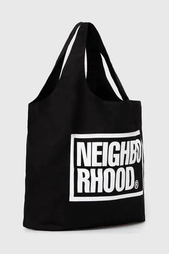 NEIGHBORHOOD cotton bag Id Tote Bag-L black color 241MYNH.CG02