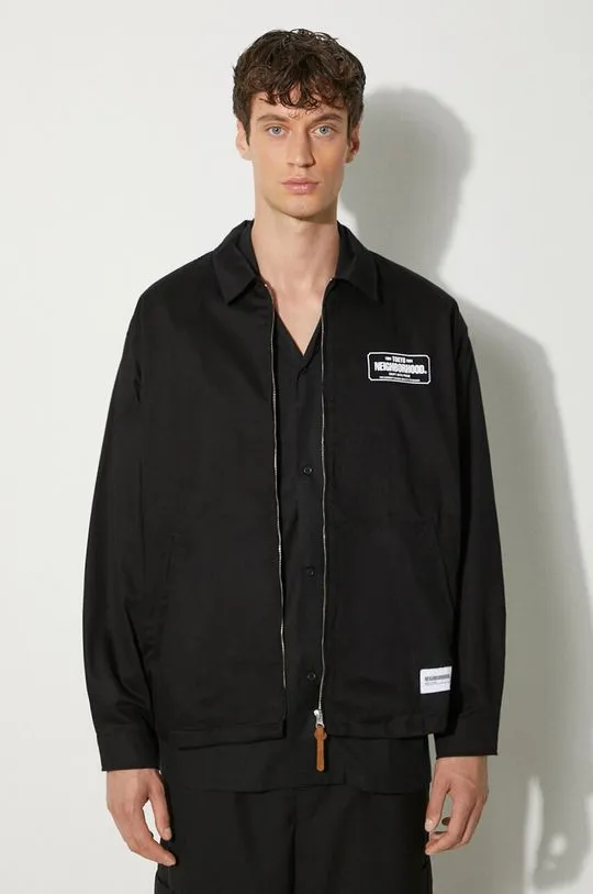 NEIGHBORHOOD cotton jacket Zip Work Jacket black color 241TSNH.JKM02