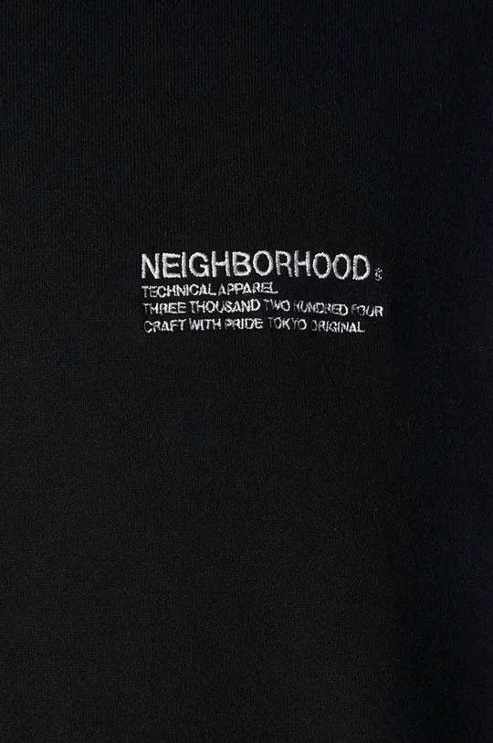 NEIGHBORHOOD cotton sweatshirt Plain men's black color 241FPNH.CSM01