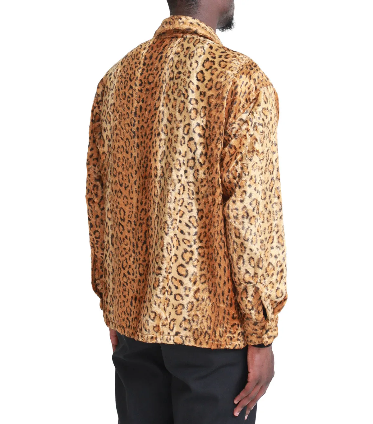 Neighborhood Long Sleeve Fur Shirt Leopard