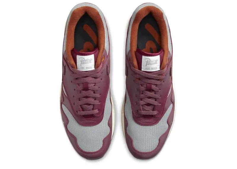 Nike Air Max 1 Patta Waves Rush Maroon (with Bracelet)