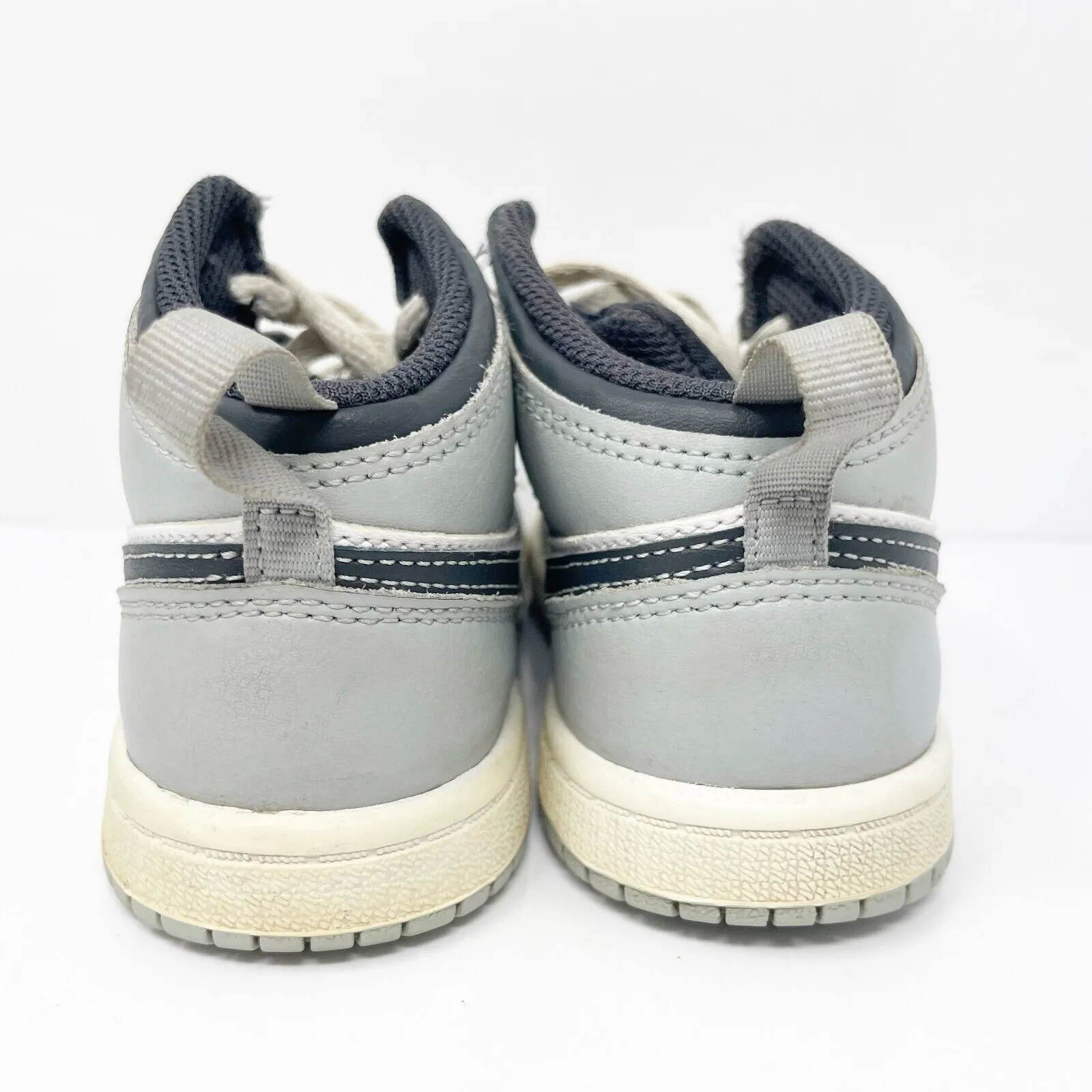 Nike Boys Air Jordan 1 Mid 640735-078 Gray Basketball Shoes Sneakers Size 10C