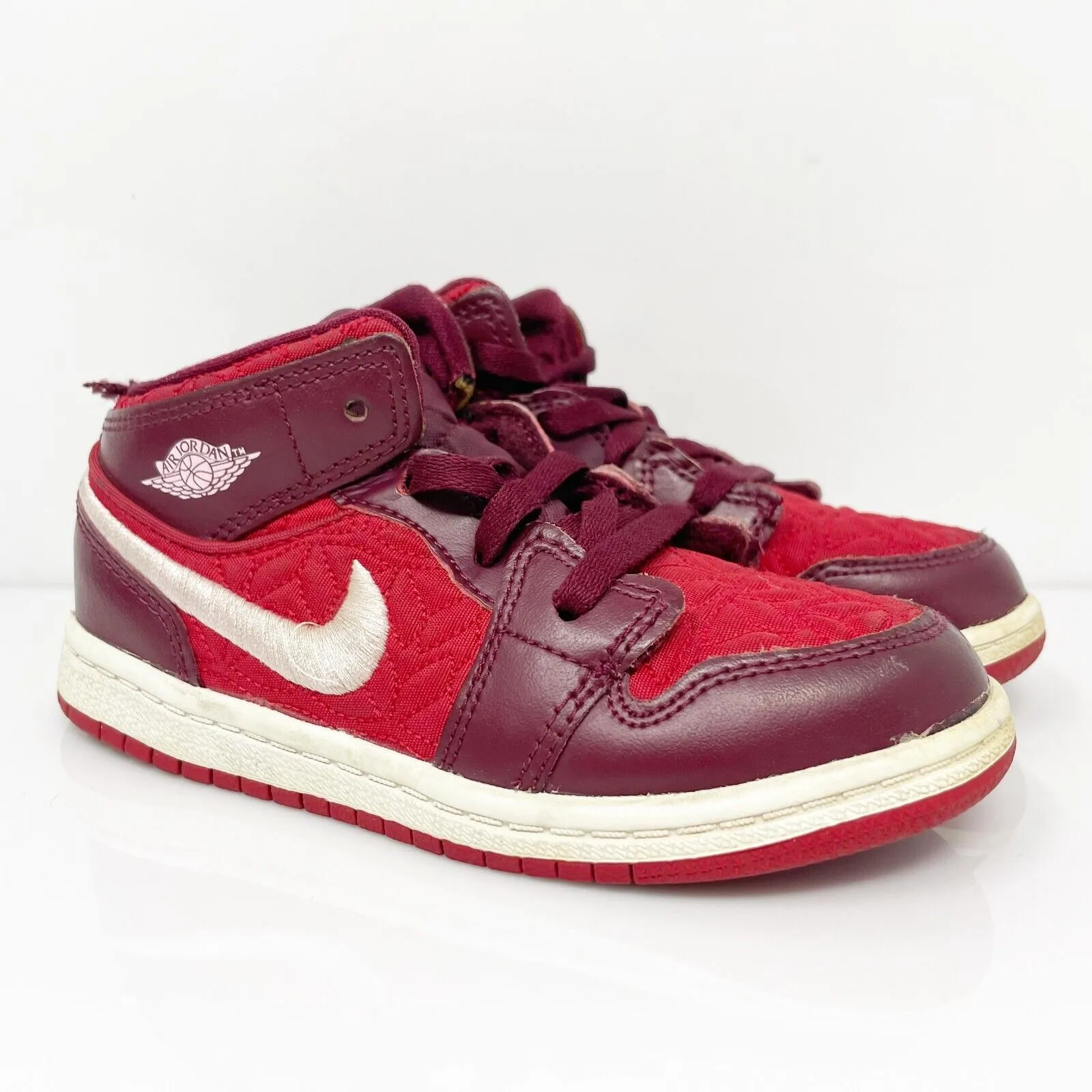 Nike Boys Air Jordan 1 Mid SE AV5172-600 Red Basketball Shoes Sneakers Size 10C