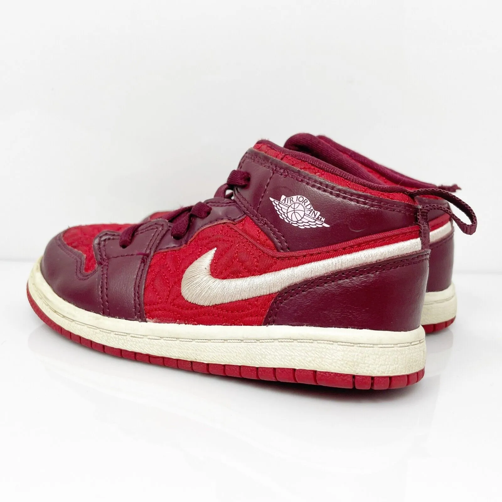 Nike Boys Air Jordan 1 Mid SE AV5172-600 Red Basketball Shoes Sneakers Size 10C