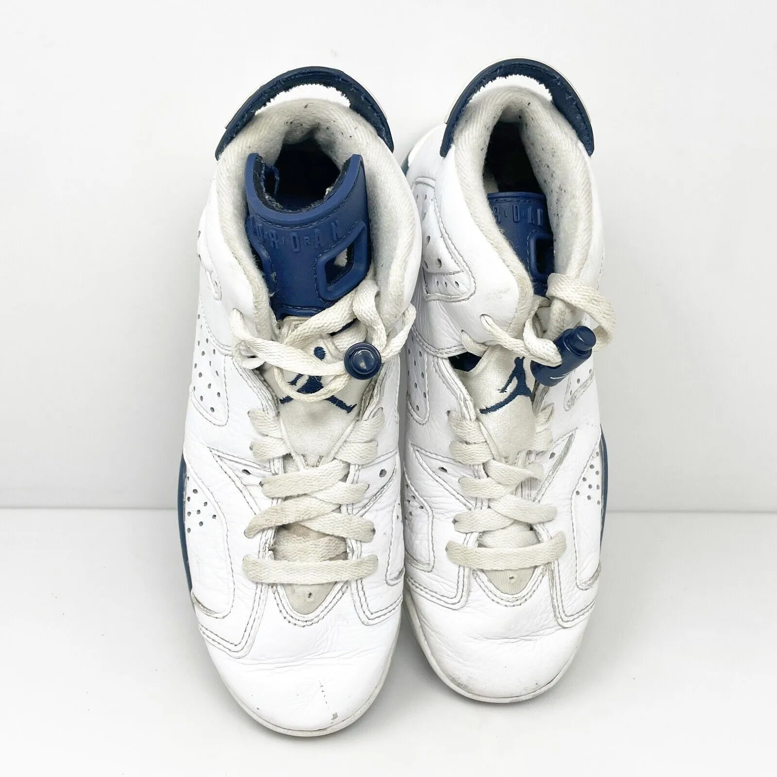 Nike Boys Air Jordan 6 384665-141 White Basketball Shoes Sneakers Size 3.5Y