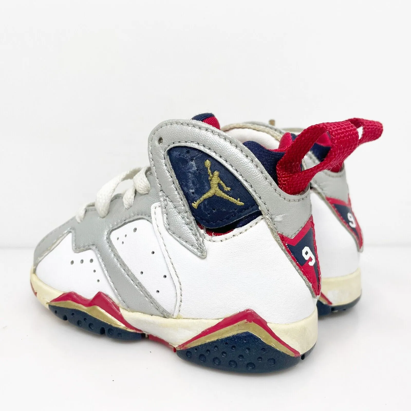 Nike Boys Air Jordan 7 304772-135 White Basketball Shoes Sneakers Size 3C