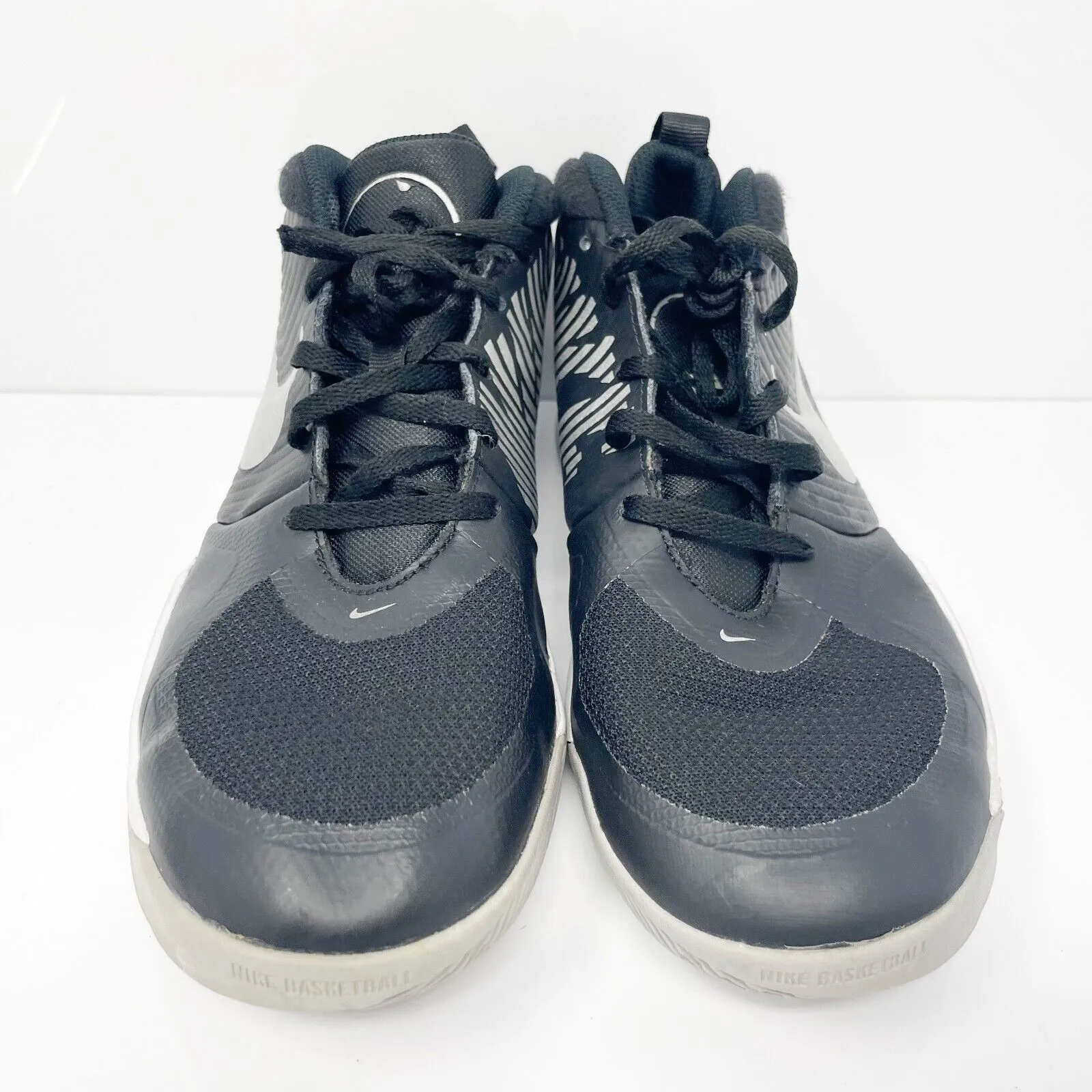 Nike Boys Team Hustle D9 AQ4224-001 Black Basketball Shoes Sneakers Size 6Y