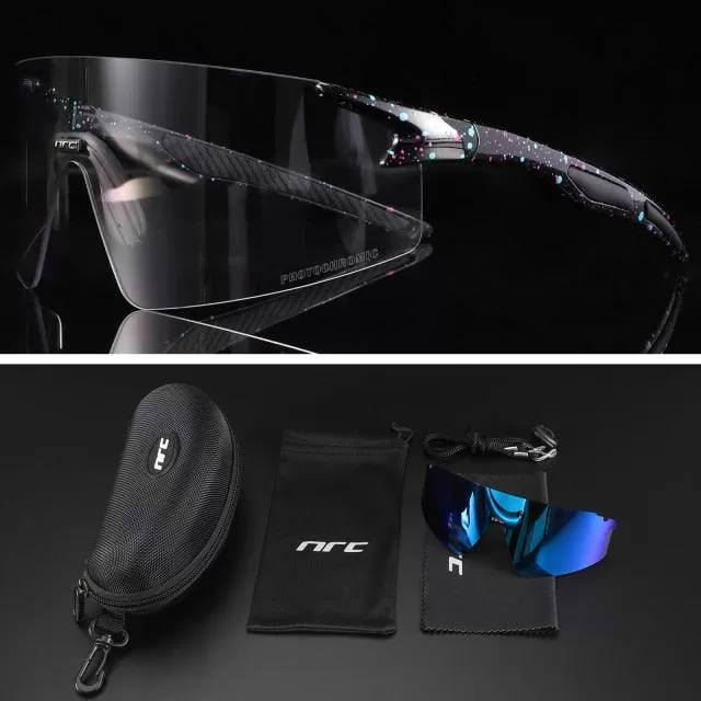 NRC 3 Lens UV400 Cycling Sunglasses TR90 Sports Bicycle Glasses