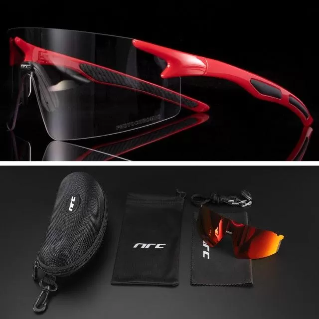 NRC 3 Lens UV400 Cycling Sunglasses TR90 Sports Bicycle Glasses