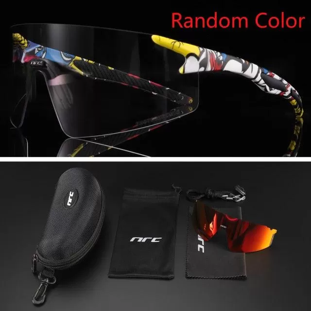 NRC 3 Lens UV400 Cycling Sunglasses TR90 Sports Bicycle Glasses