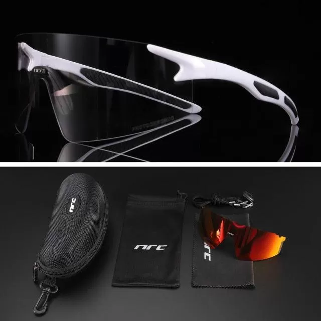 NRC 3 Lens UV400 Cycling Sunglasses TR90 Sports Bicycle Glasses