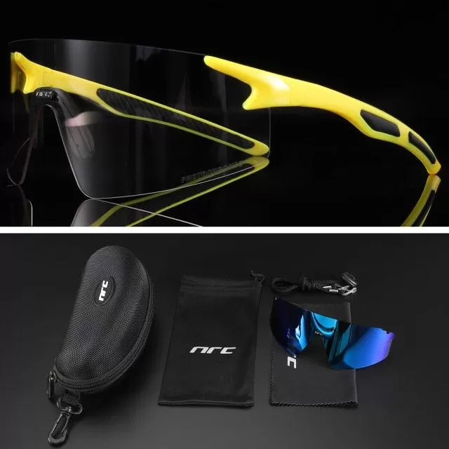 NRC 3 Lens UV400 Cycling Sunglasses TR90 Sports Bicycle Glasses