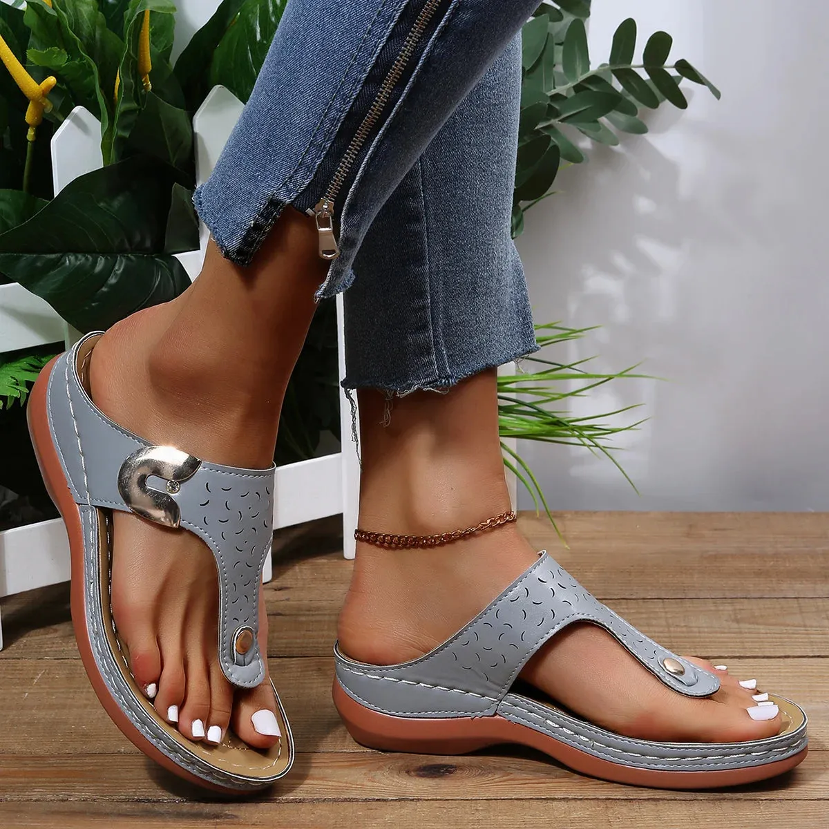 Orthopedic Open Toe Sandals Vintage Anti-slip Casual