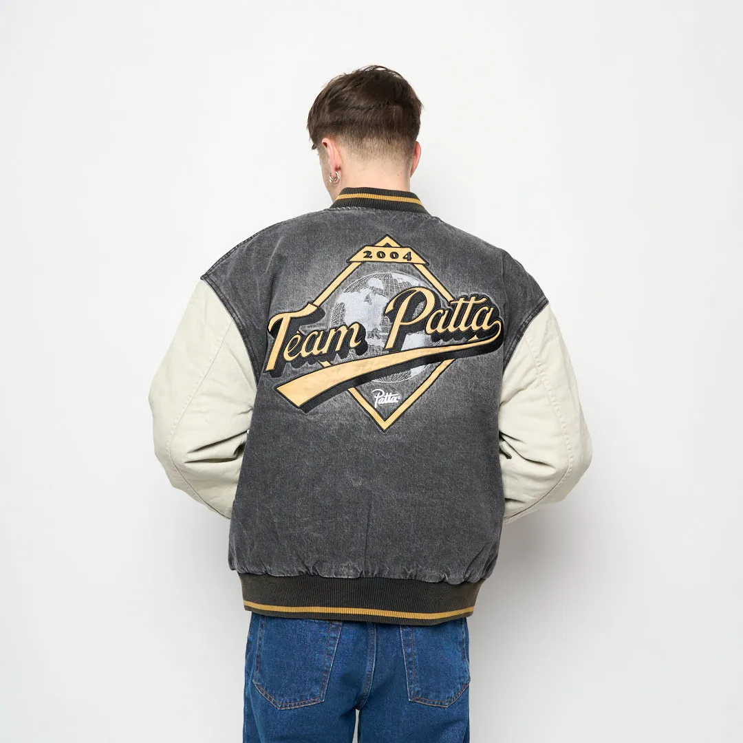 Patta - Homerun Denim Varsity Jacket (Black)