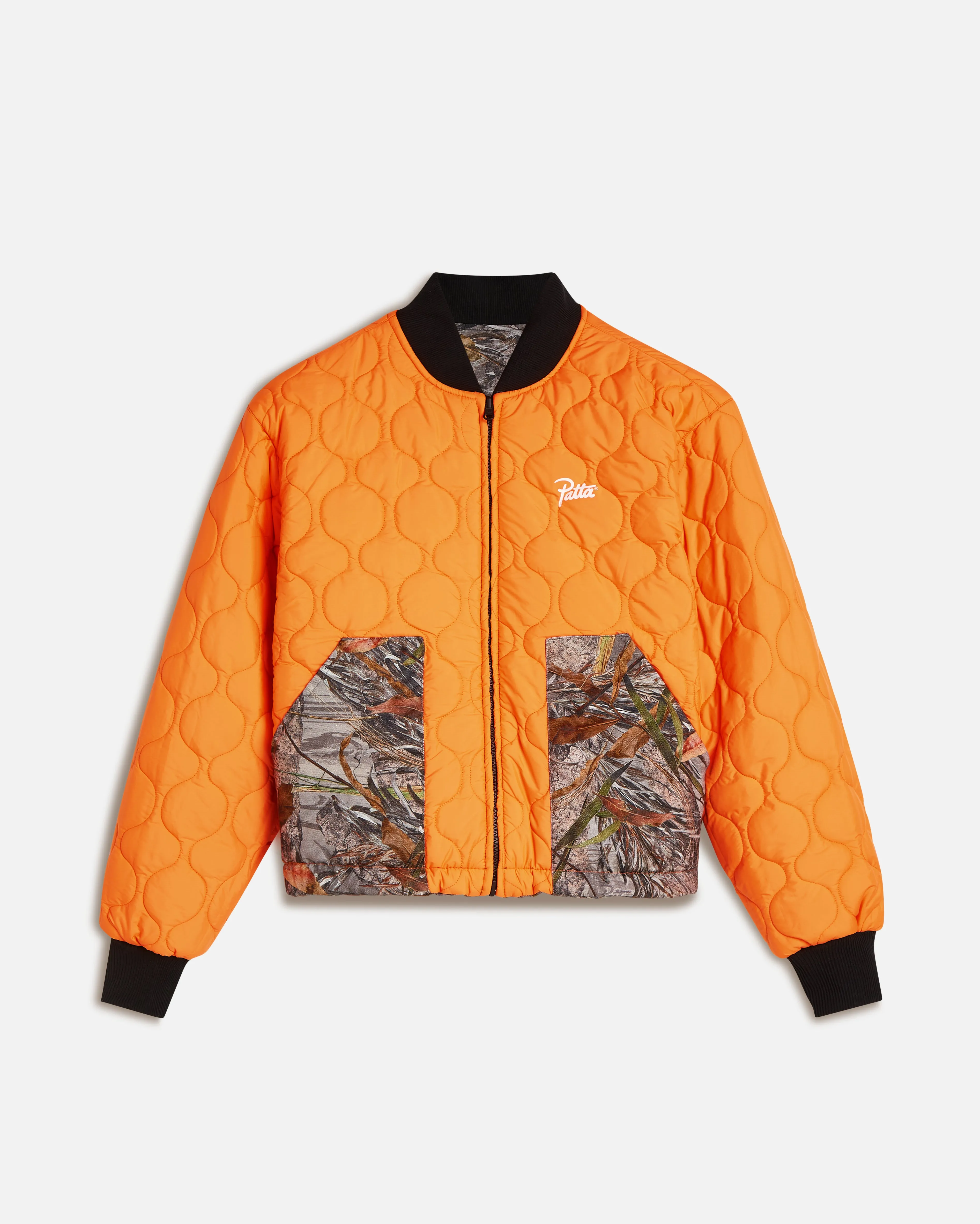 Patta Nature Print Reversible Canvas Bomber Jacket