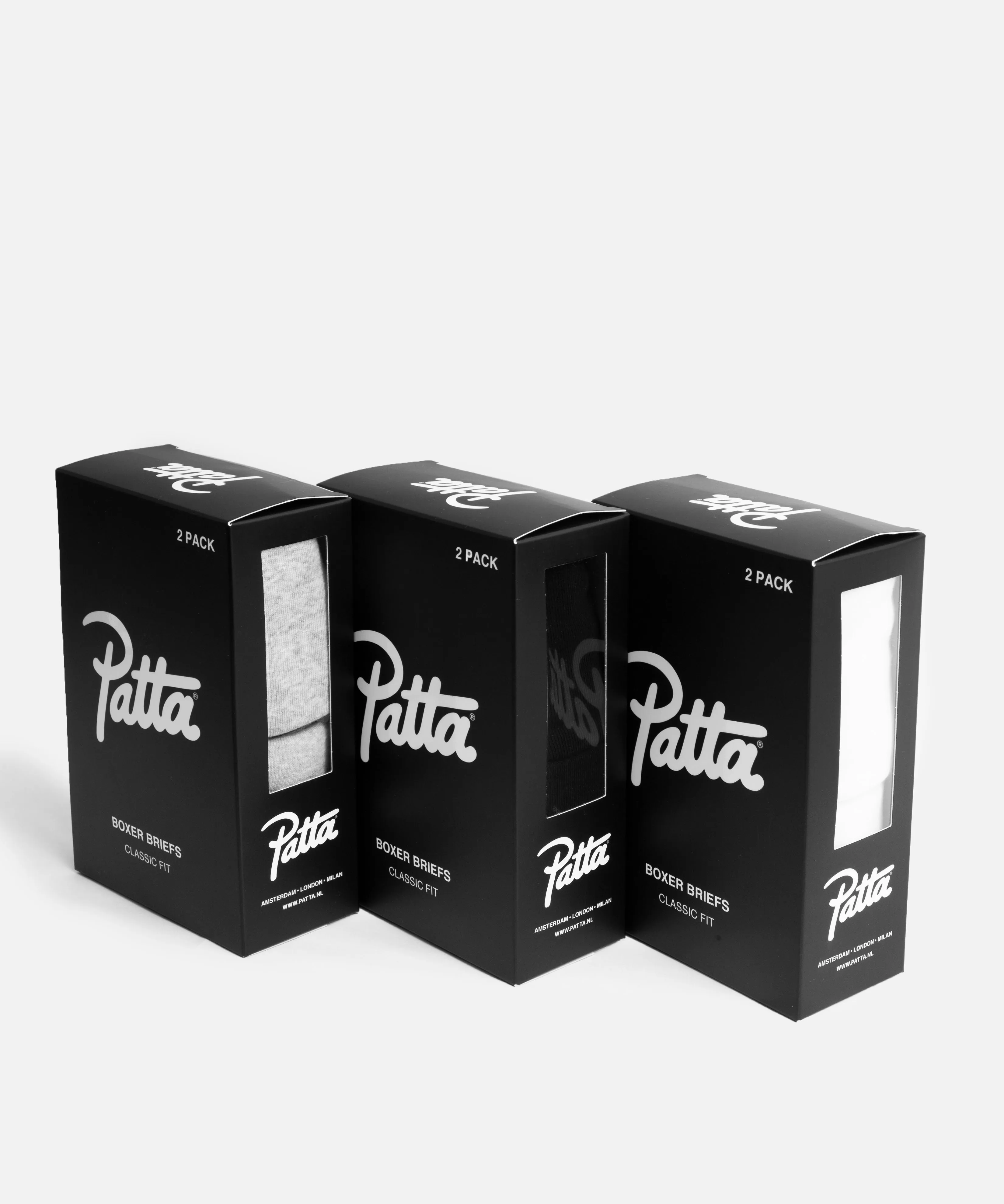 Patta Underwear Boxer Briefs 2-Pack (Black)