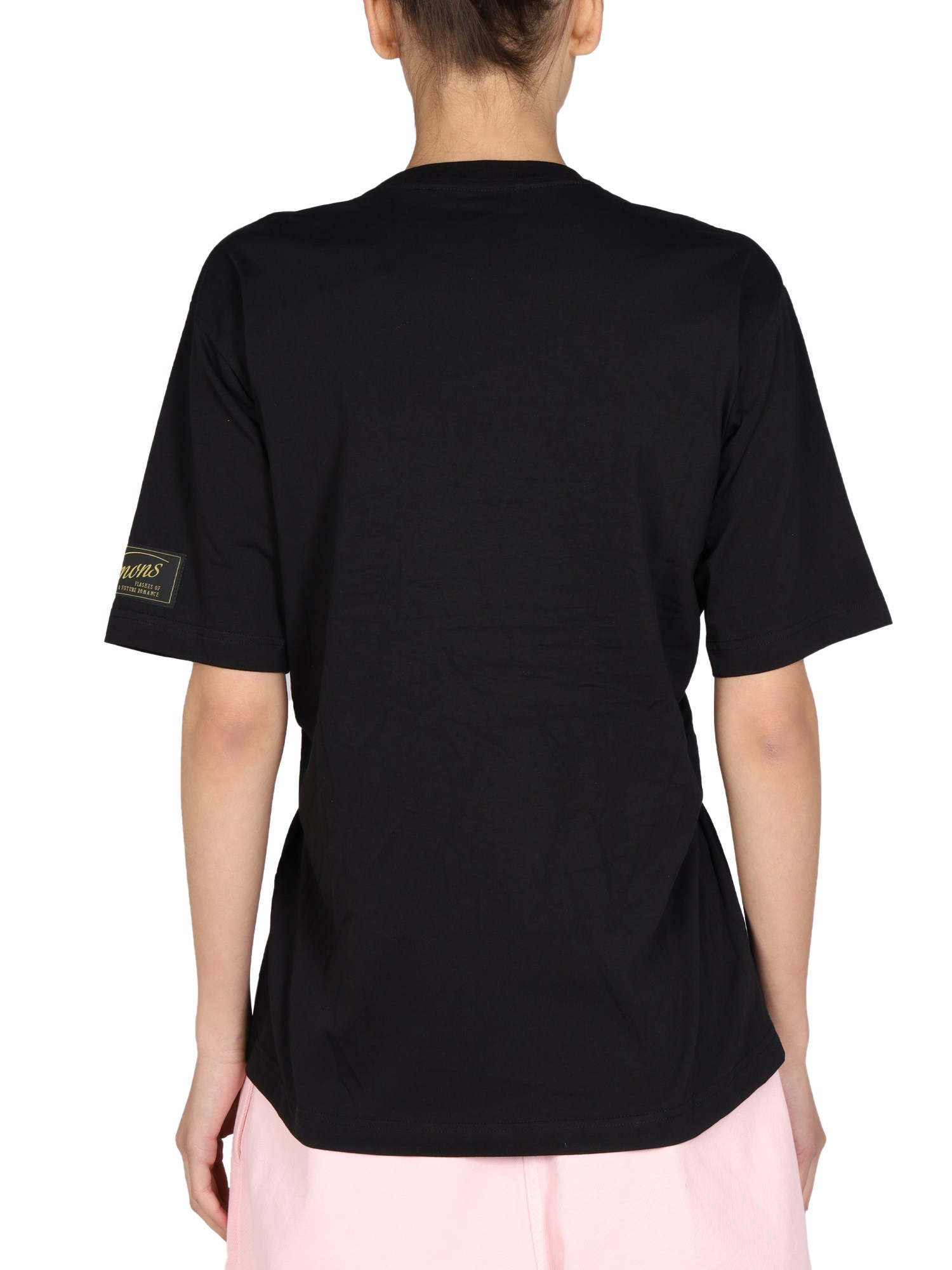 RAF SIMONS    COTTON JERSEY LOGO PRINT T-SHIRT