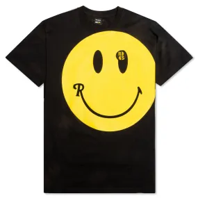 Raf Simons x Smiley Large Smiley Print Big Fit T-Shirt - Black