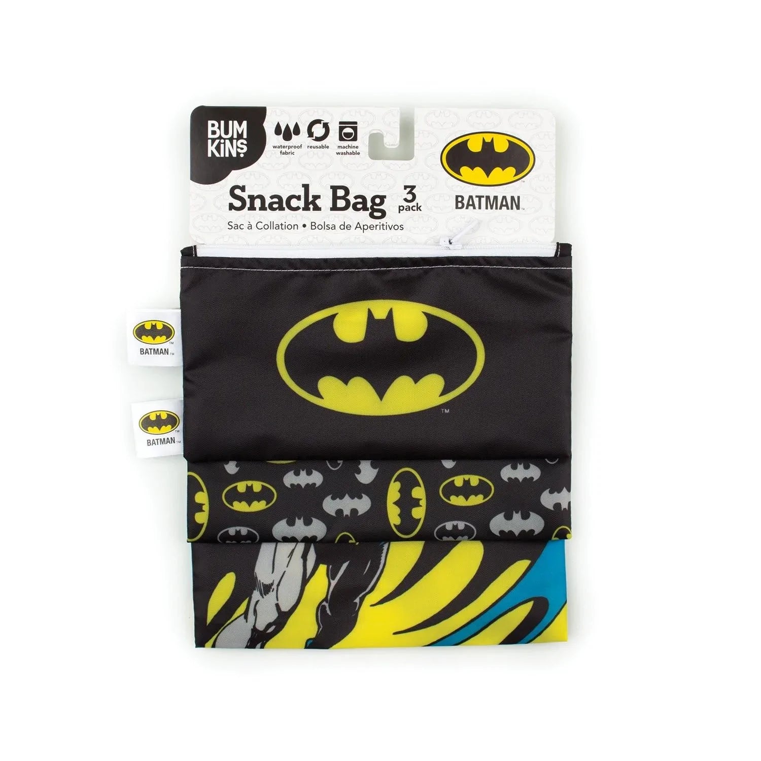 Reusable Snack Bag, 3-Pack: Batman