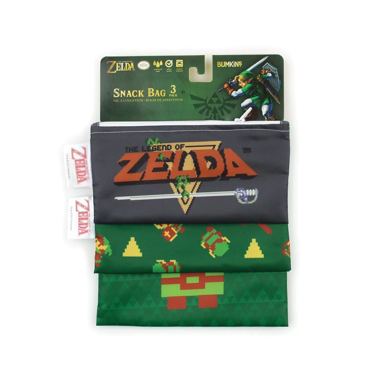 Reusable Snack Bag, 3-Pack: The Legend of Zelda