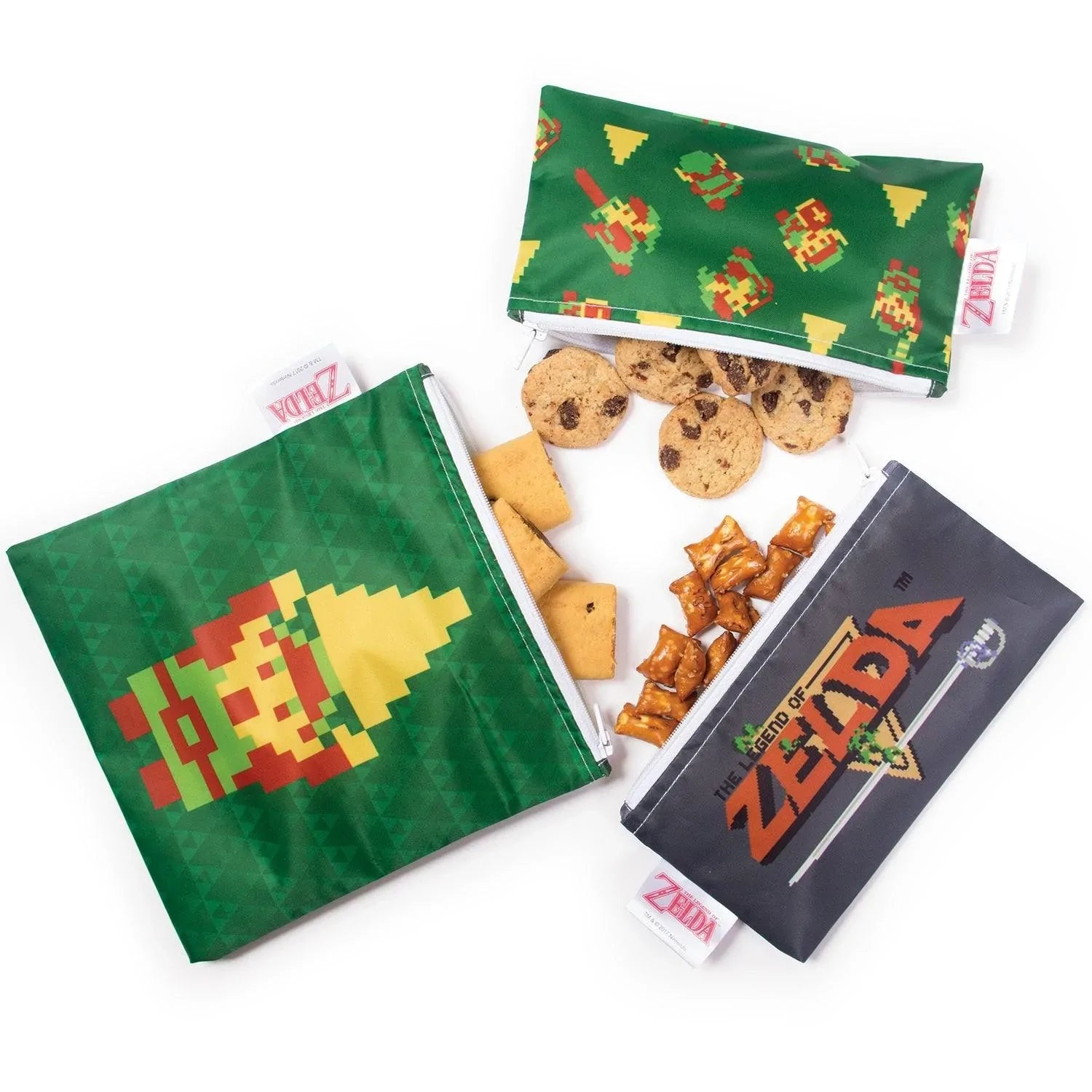 Reusable Snack Bag, 3-Pack: The Legend of Zelda