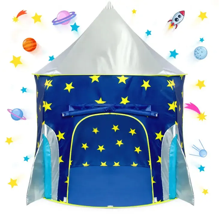 Rocketship Pop Up Tent - Indoor or Outdoor Playhouse