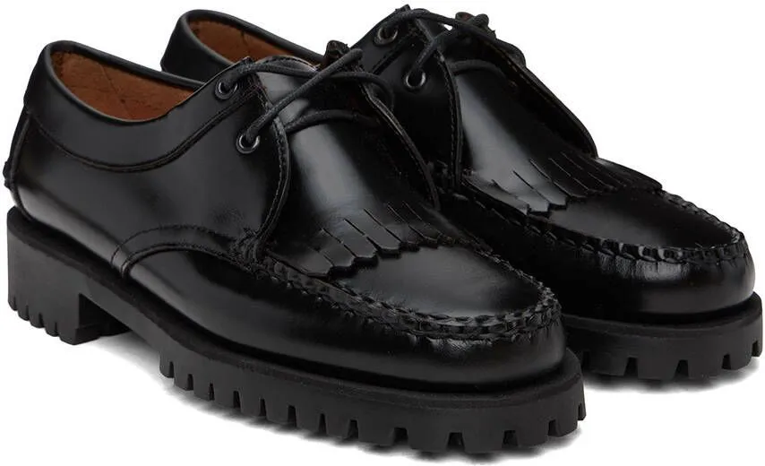 Sebago Black James Fringe Lug Oxfords