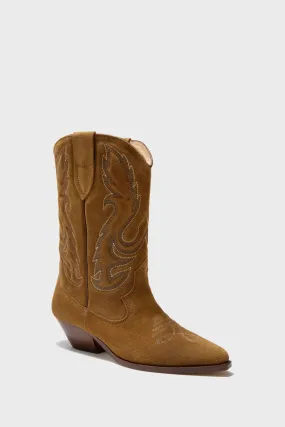 Sepia Embroidered Duerto Boots