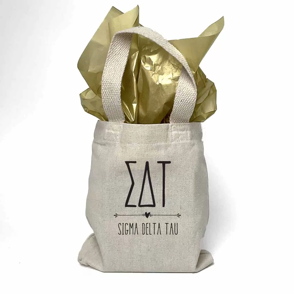 Sigma Delta Tau Boho Design on Mini Tote Gift Bag