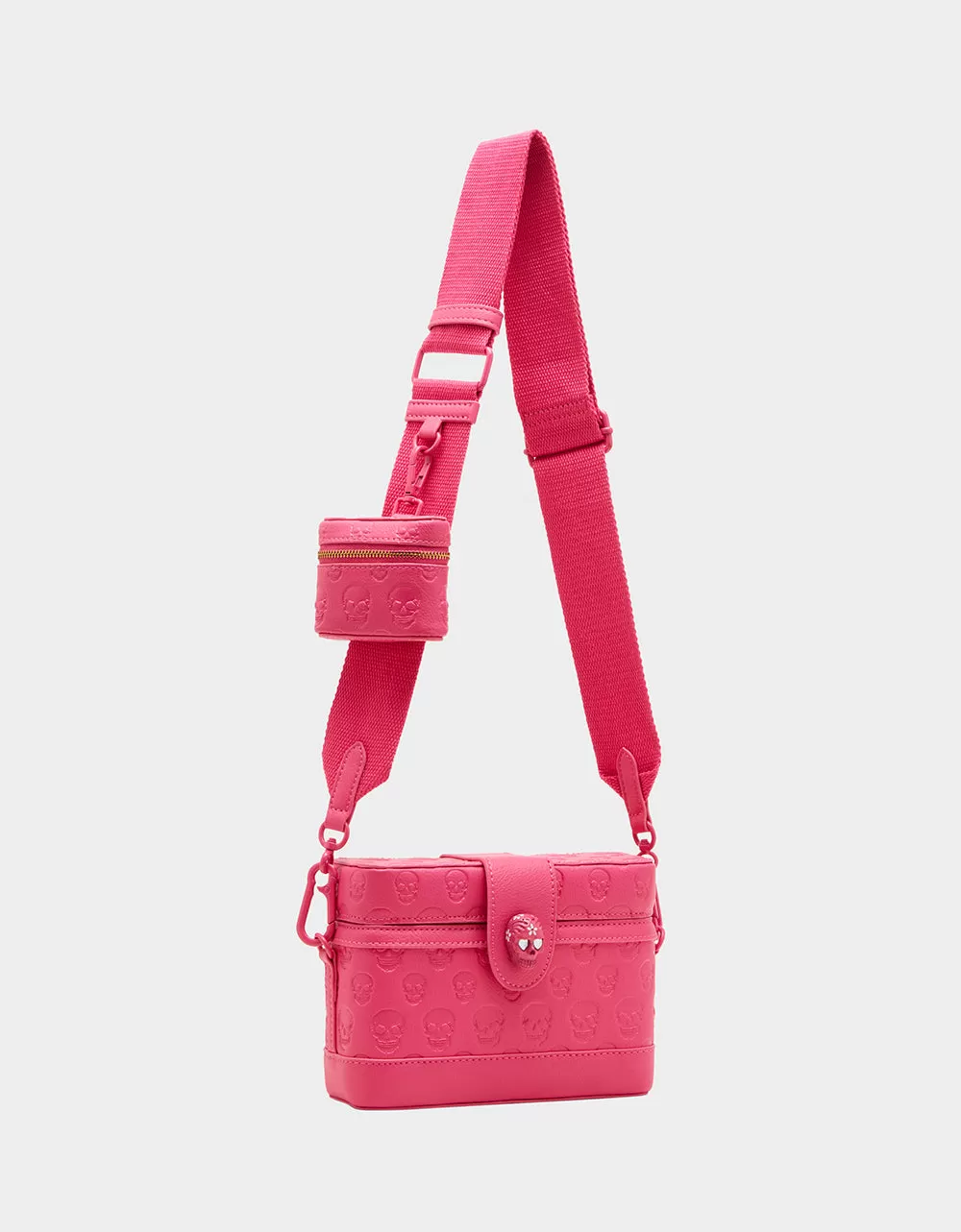 SKULL BOSS VANITY BAG PINK