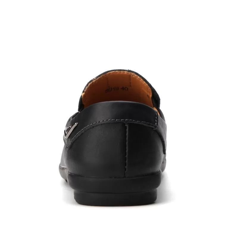 Stitched Casual Leather Loafer Shoes