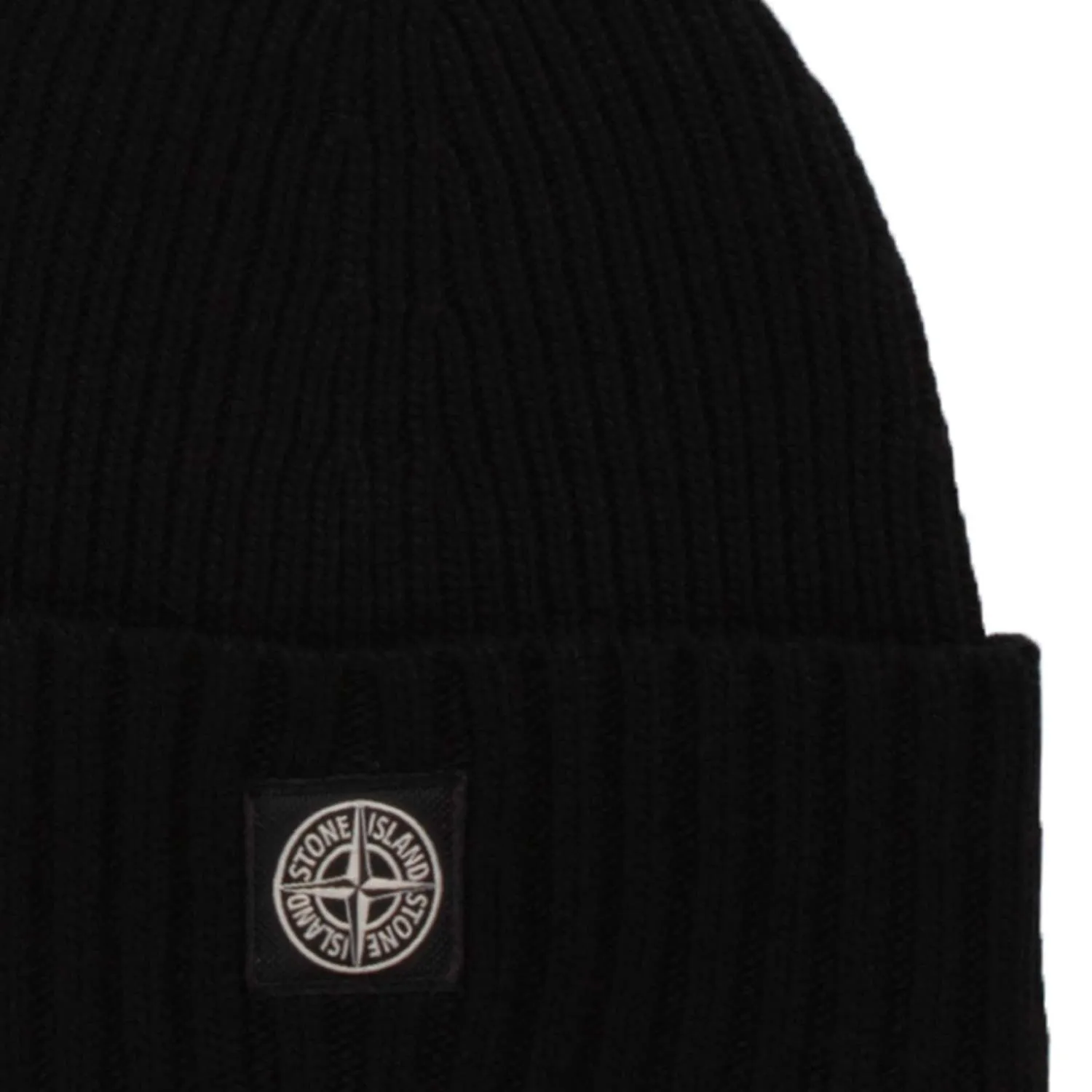 Stone Island Black Beanie For Boy