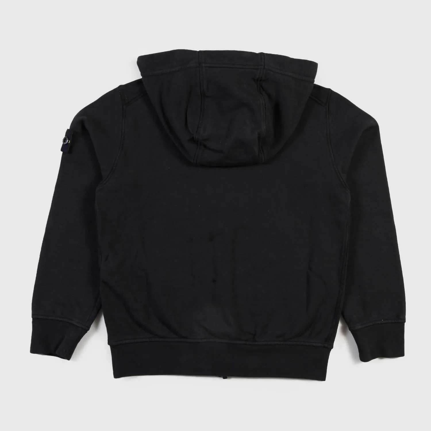 Stone Island Black Full-Zip Sweatshirt For Boys