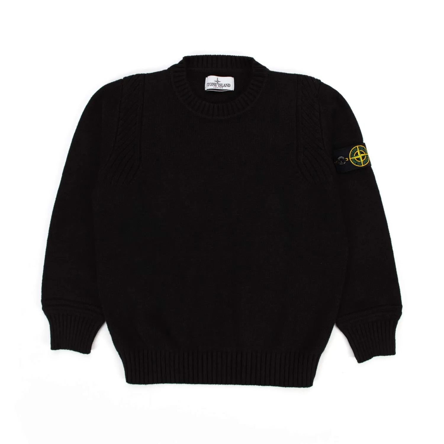 Stone Island Black Pullover For Teen And Boy