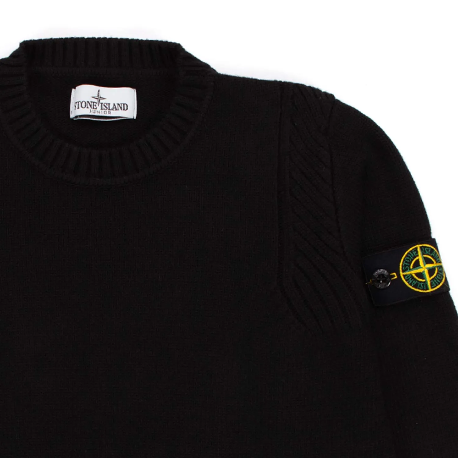 Stone Island Black Pullover For Teen And Boy