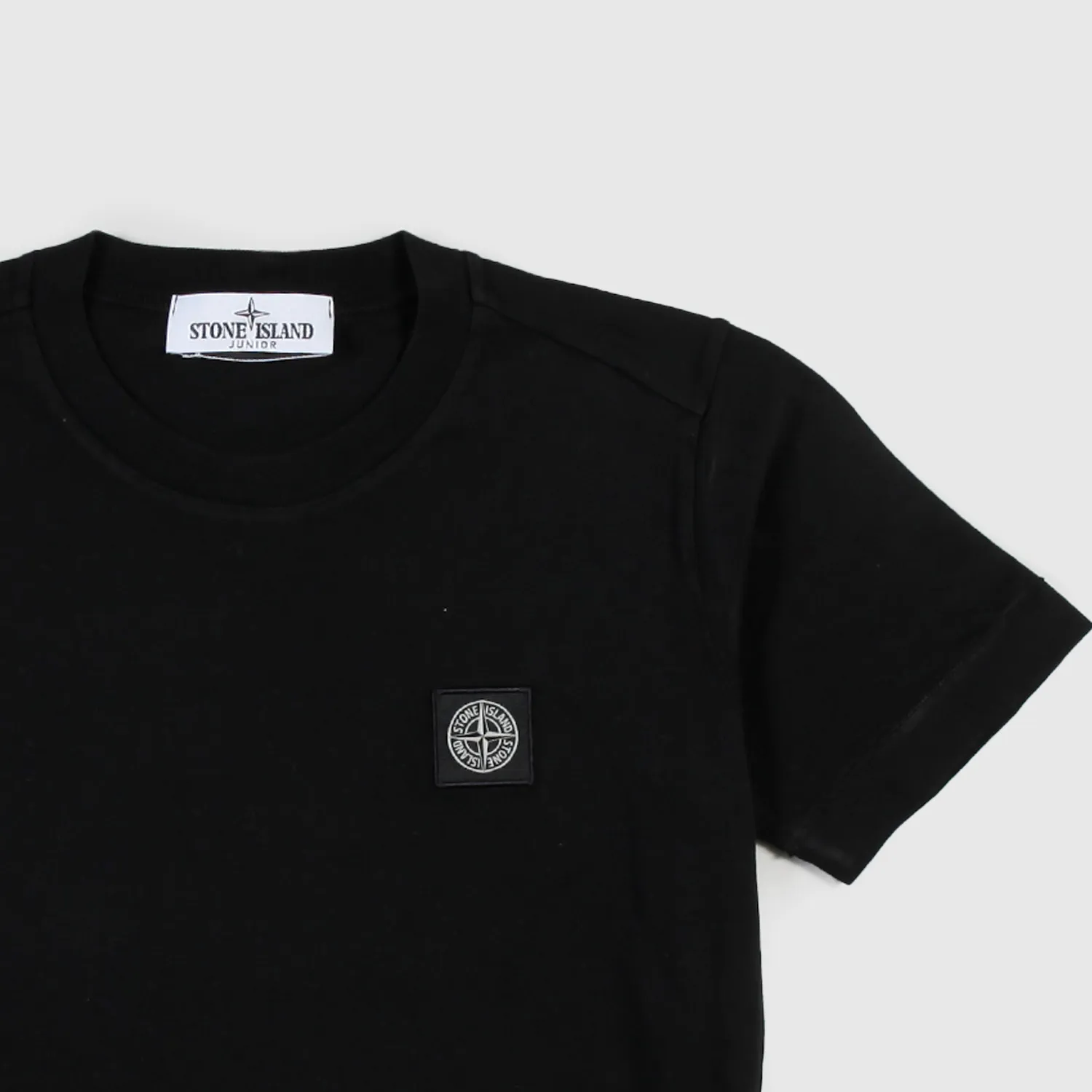 Stone Island Black T-Shirt With Patch Detail