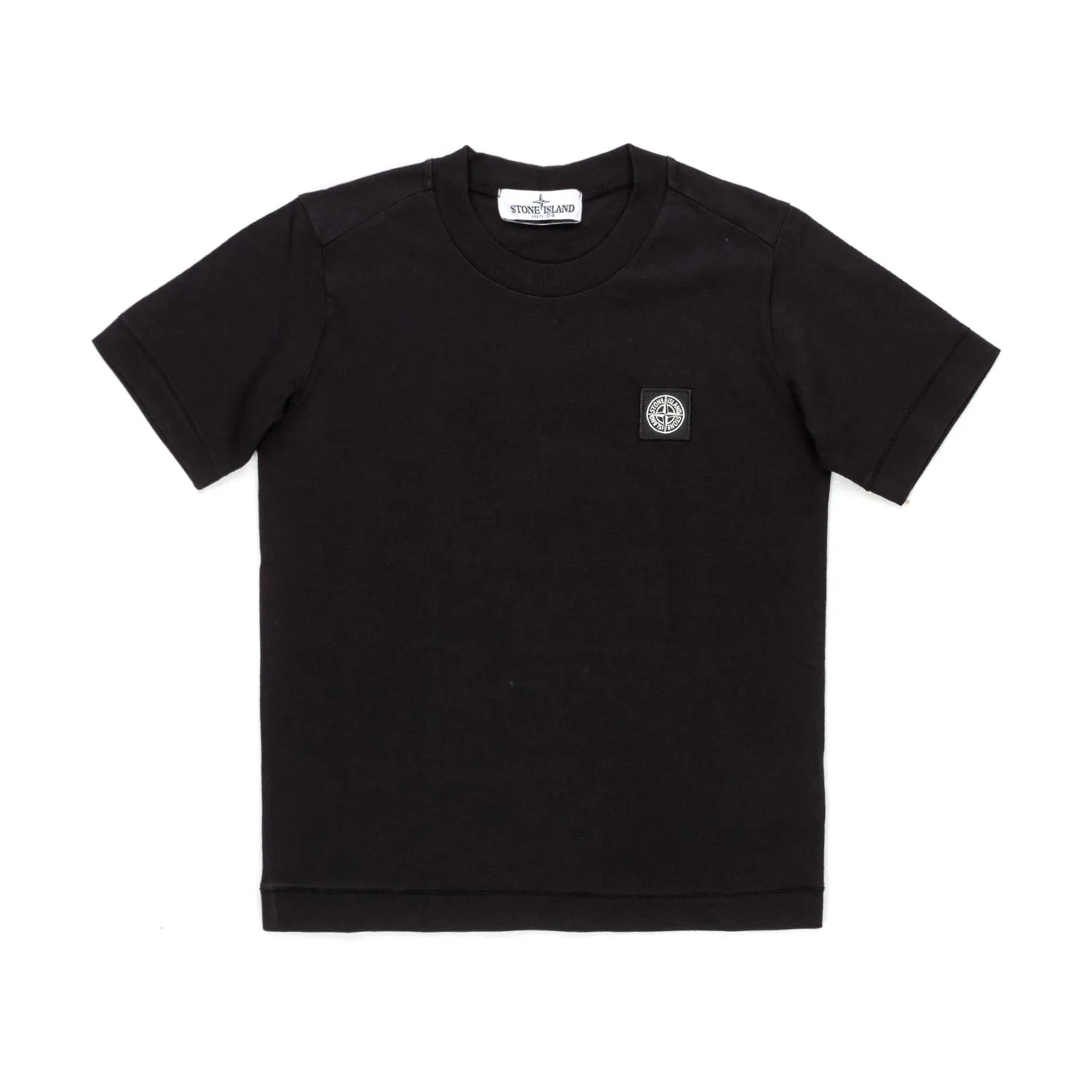 Stone Island Boy Black Cotton T-Shirt