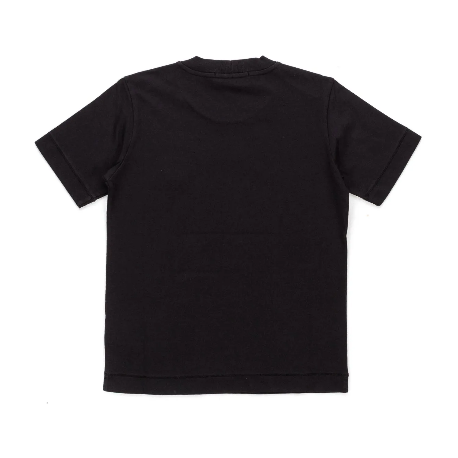 Stone Island Boy Black Cotton T-Shirt