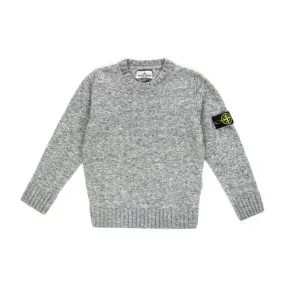 Stone Island Boy Grey Wool Blend Jumper