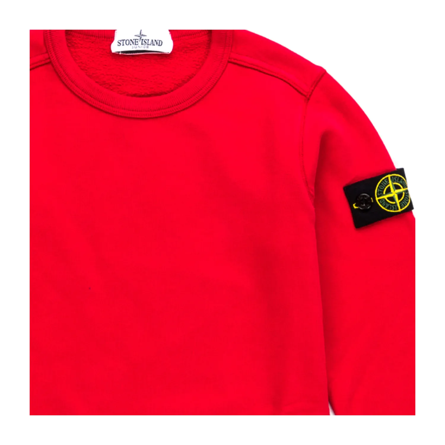 Stone Island Boy Red Cotton Sweatshirt