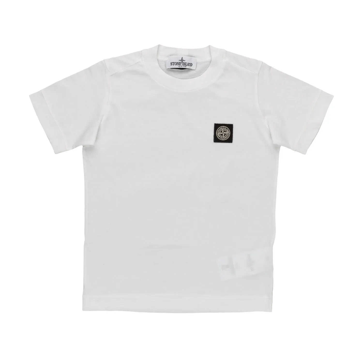 Stone Island Boys White Cotton T-Shirt