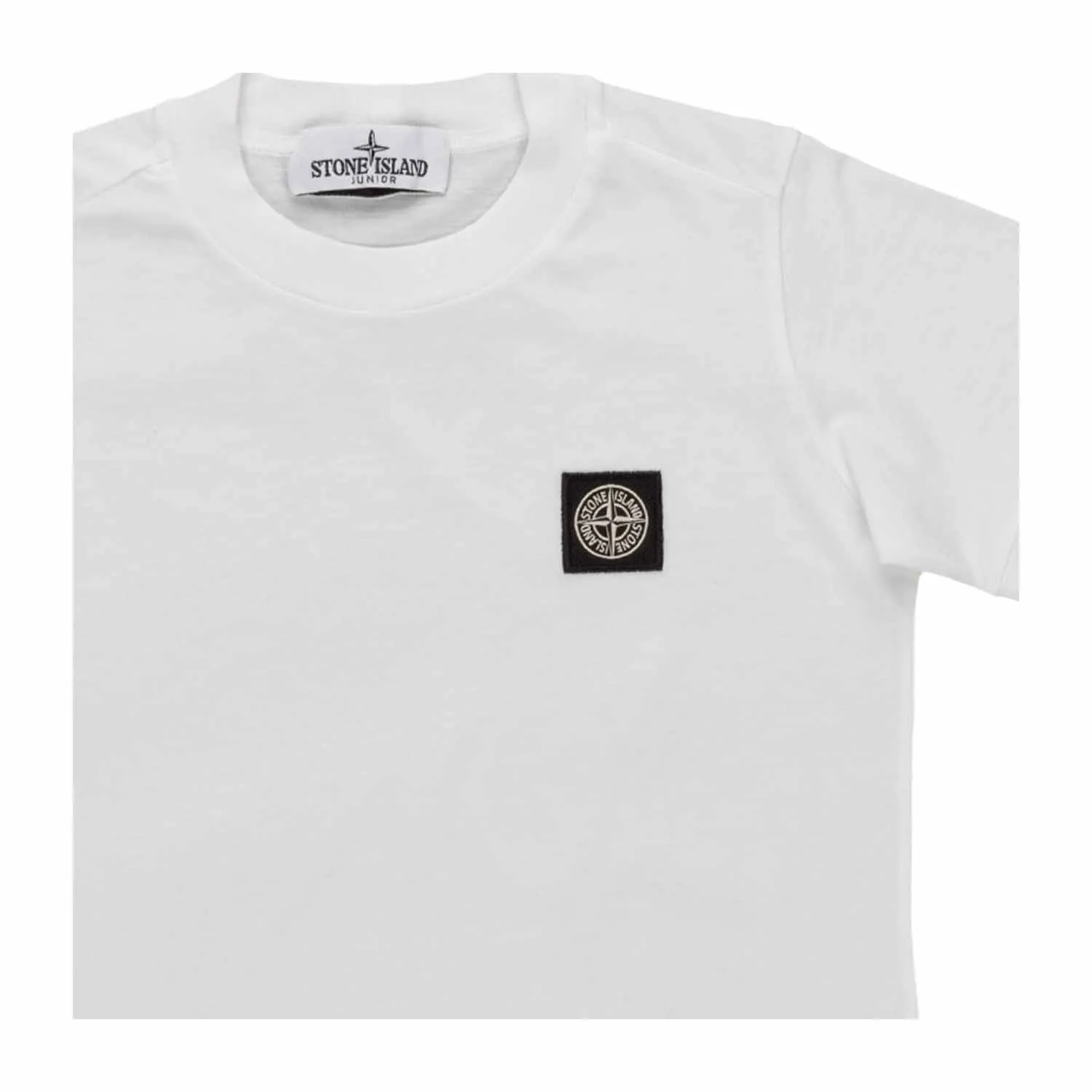 Stone Island Boys White Cotton T-Shirt